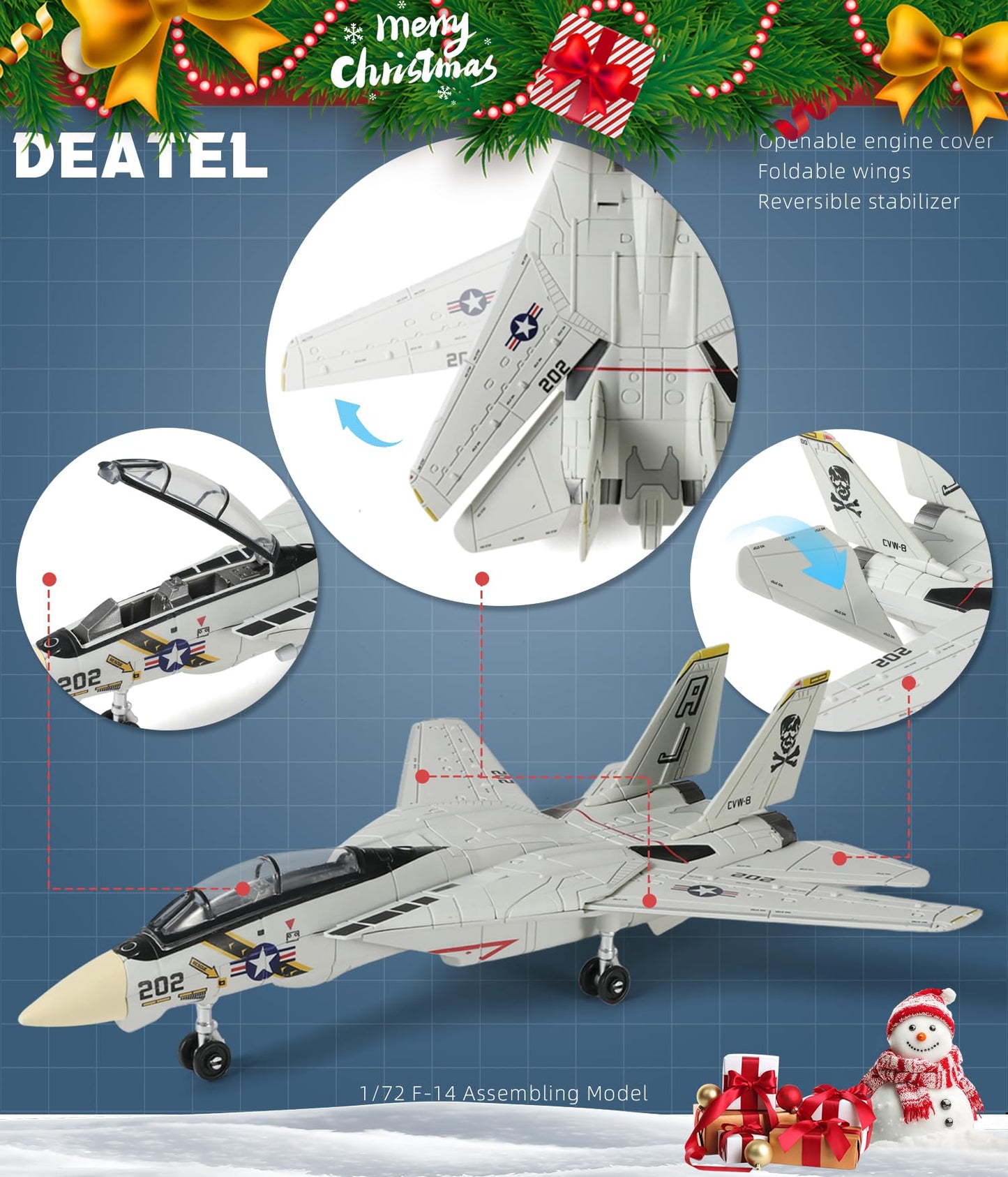 1:72 Grumman F-14 Tomcat Fighter Jet Model Kit