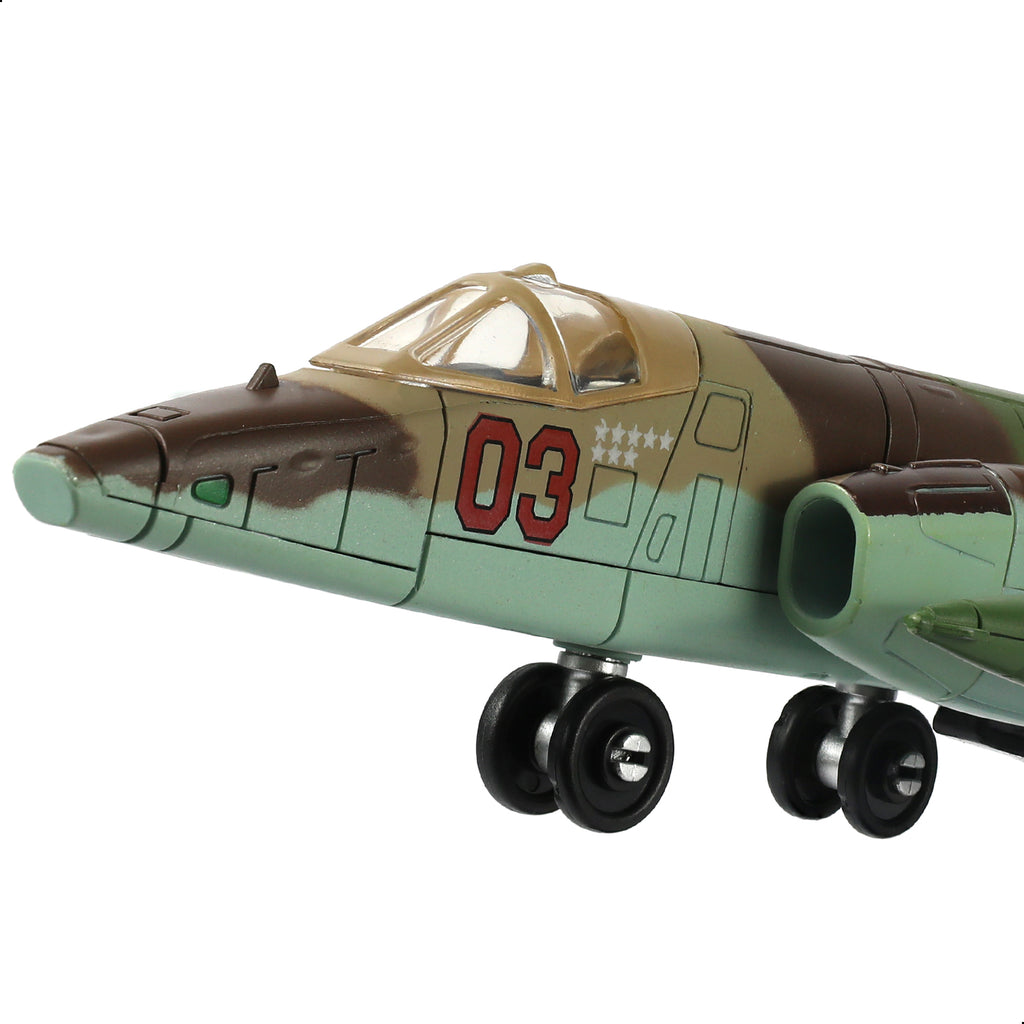 1/72 SU-25 Frogfoot Attack Jet Quick Build Model Kit, Snap-Together Russian Military Aircraft with Display Stand