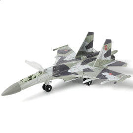 1/100 SU-35 Flanker-E Fighter Jet Quick Build Model Kit, Snap-Fit Russian Military Aircraft with Display Stand (25 Pieces)