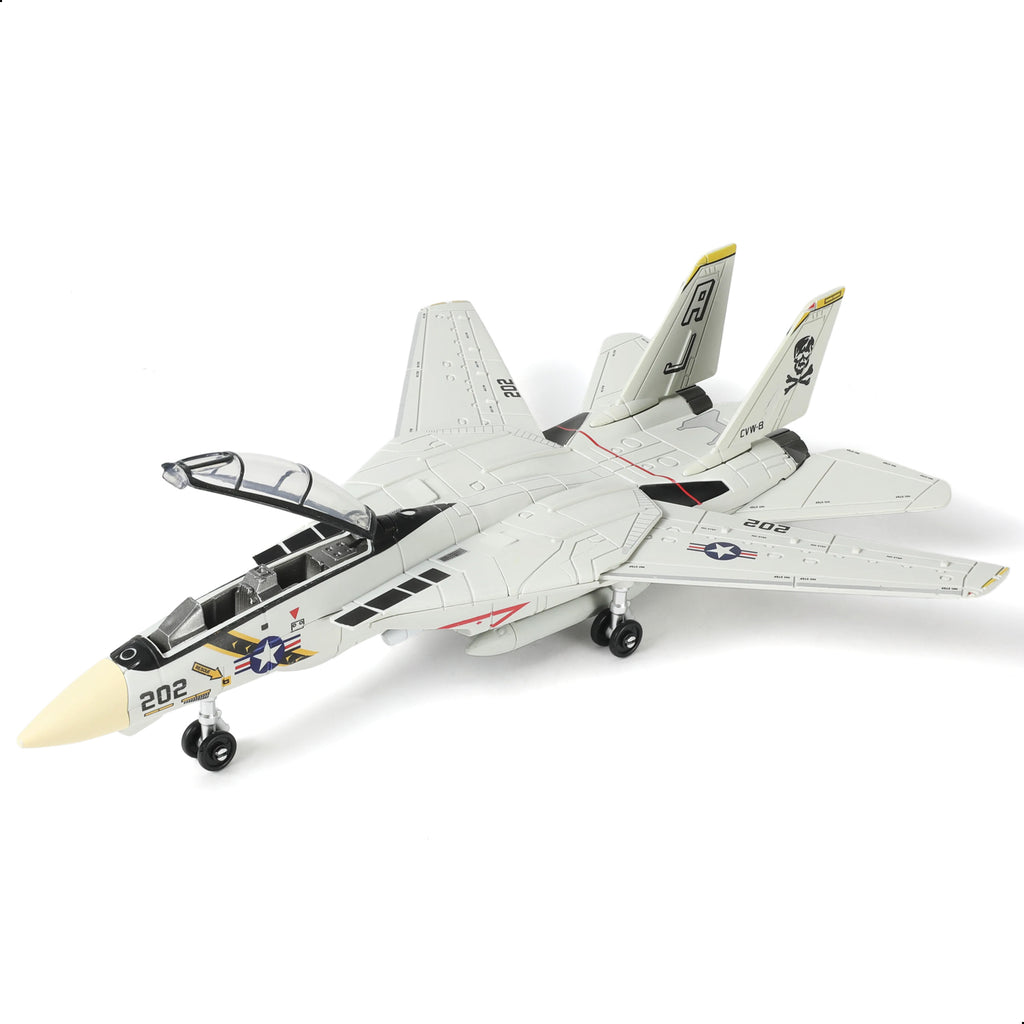 1/72 F-14 Tomcat Fighter Jet Quick Build Model Kit, Snap-Fit Military Aircraft with Display Stand (36 Pieces)