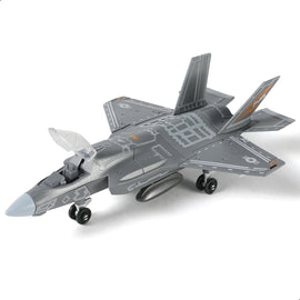 1/72 F-35 Fighter Jet Quick Build Model Kit, Snap-Together Military Aircraft with Display Stand (27 Pieces)
