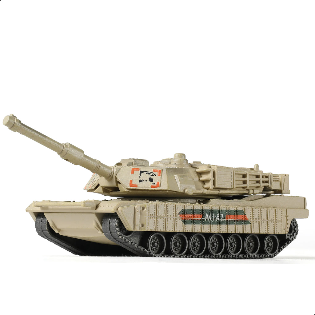 1/72 M1A2 Abrams Main Battle Tank Quick Build Model Kit, Snap-Together US Army Armored Vehicle (9 Pieces)