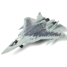 Load image into Gallery viewer, 1/72 SU-57 Felon Fighter Jet Quick Build Model Kit, Snap-Fit Stealth Military Aircraft with Display Stand (31 Pieces)