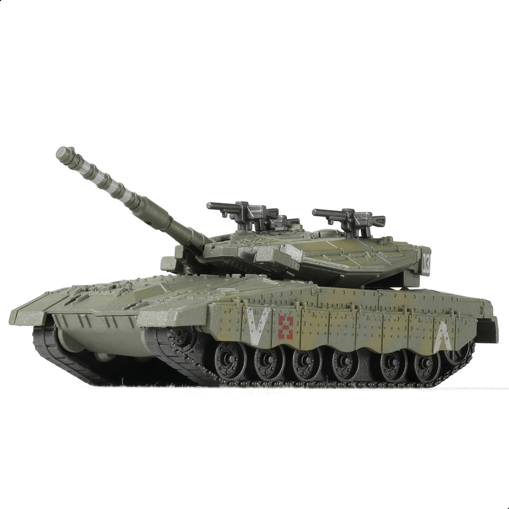 1/72 Merkava Main Battle Tank Quick Build Model Kit, Snap-Together Israeli Army Armored Vehicle (13 Pieces)