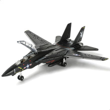 Load image into Gallery viewer, 1/72 F-14 Tomcat Fighter Jet Quick Build Model Kit (Black), Snap-Fit Military Aircraft with Display Stand (36 Pieces)