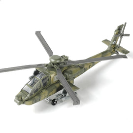 1/72 AH-64 Apache Attack Helicopter Quick Build Model Kit, Snap-Together Military Aircraft with Display Stand (25 Pieces)