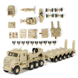 1/72 M1070 Military Truck Quick Build Model Kit (Yellow), Snap-Together Heavy Equipment Transporter Armored Vehicle