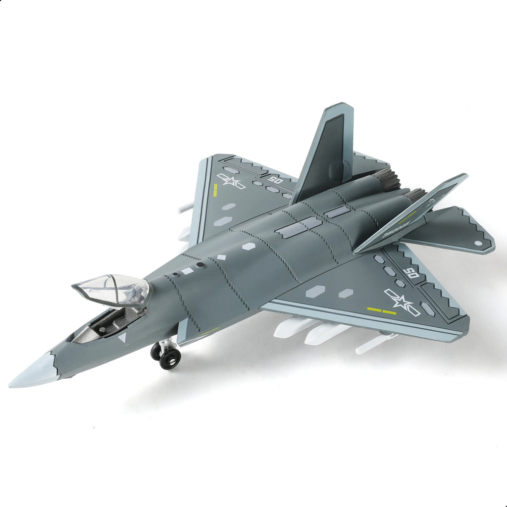 1/72 J-35 Stealth Fighter Jet Quick Build Model Kit, Snap-Together Navy Aircraft with Display Stand (30 Pieces)