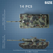 Load image into Gallery viewer, 1/72 Leopard 2A7 Main Battle Tank Quick Build Model Kit, Snap-Together German Army Armored Vehicle (14 Pieces)