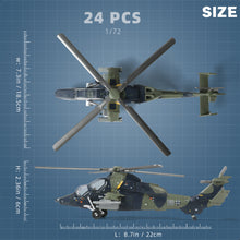 Load image into Gallery viewer, 1/72 EC-665 Tiger Attack Helicopter Quick Build Model Kit, Snap-Together Military Aircraft with Display Stand (24 Pieces)