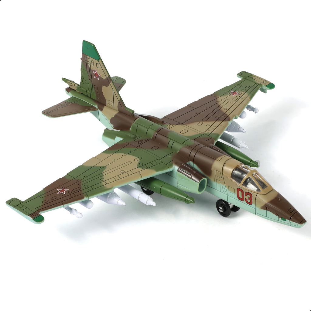 1/72 SU-25 Frogfoot Attack Jet Quick Build Model Kit, Snap-Together Russian Military Aircraft with Display Stand