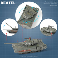 Load image into Gallery viewer, 1/72 T-14 Armata Main Battle Tank Quick Build Model Kit, Snap-Together Russian Military Vehicle (14 Pieces)