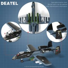 Load image into Gallery viewer, 1/72 A-10 Thunderbolt II Warthog Attack Jet Quick Build Model Kit, Snap-Together Military Aircraft with Display Stand (43 Pieces)