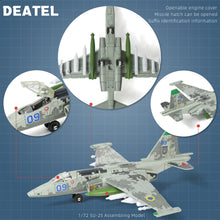 Load image into Gallery viewer, 1/72 SU-25 Frogfoot Attack Jet Model Kit, Snap-Together Russian Military Aircraft with Display Stand