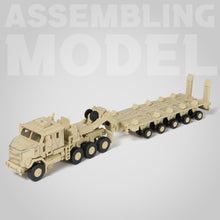 Load image into Gallery viewer, 1/72 M1070 Military Truck Quick Build Model Kit (Yellow), Snap-Together Heavy Equipment Transporter Armored Vehicle