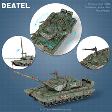 Load image into Gallery viewer, 1/72 Type 99 Main Battle Tank Quick Build Model Kit, Snap-Together Chinese PLA Armored Vehicle (13 Pieces)