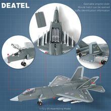 Load image into Gallery viewer, 1/72 J-35 Stealth Fighter Jet Quick Build Model Kit, Snap-Together Navy Aircraft with Display Stand (30 Pieces)