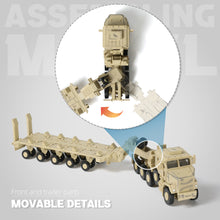 Load image into Gallery viewer, 1/72 M1070 Military Truck Quick Build Model Kit (Yellow), Snap-Together Heavy Equipment Transporter Armored Vehicle