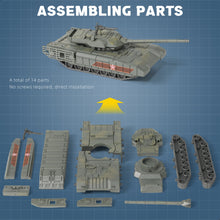 Load image into Gallery viewer, 1/72 T-14 Armata Main Battle Tank Quick Build Model Kit, Snap-Together Russian Military Vehicle (14 Pieces)