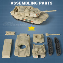 Load image into Gallery viewer, 1/72 M1A2 Abrams Main Battle Tank Quick Build Model Kit, Snap-Together US Army Armored Vehicle (9 Pieces)
