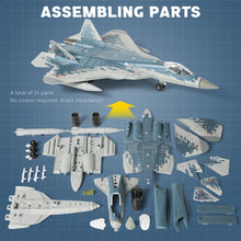 Load image into Gallery viewer, 1/72 SU-57 Felon Stealth Fighter Quick Build Model Kit, Snap-Together Russian Military Aircraft (31 Pieces)