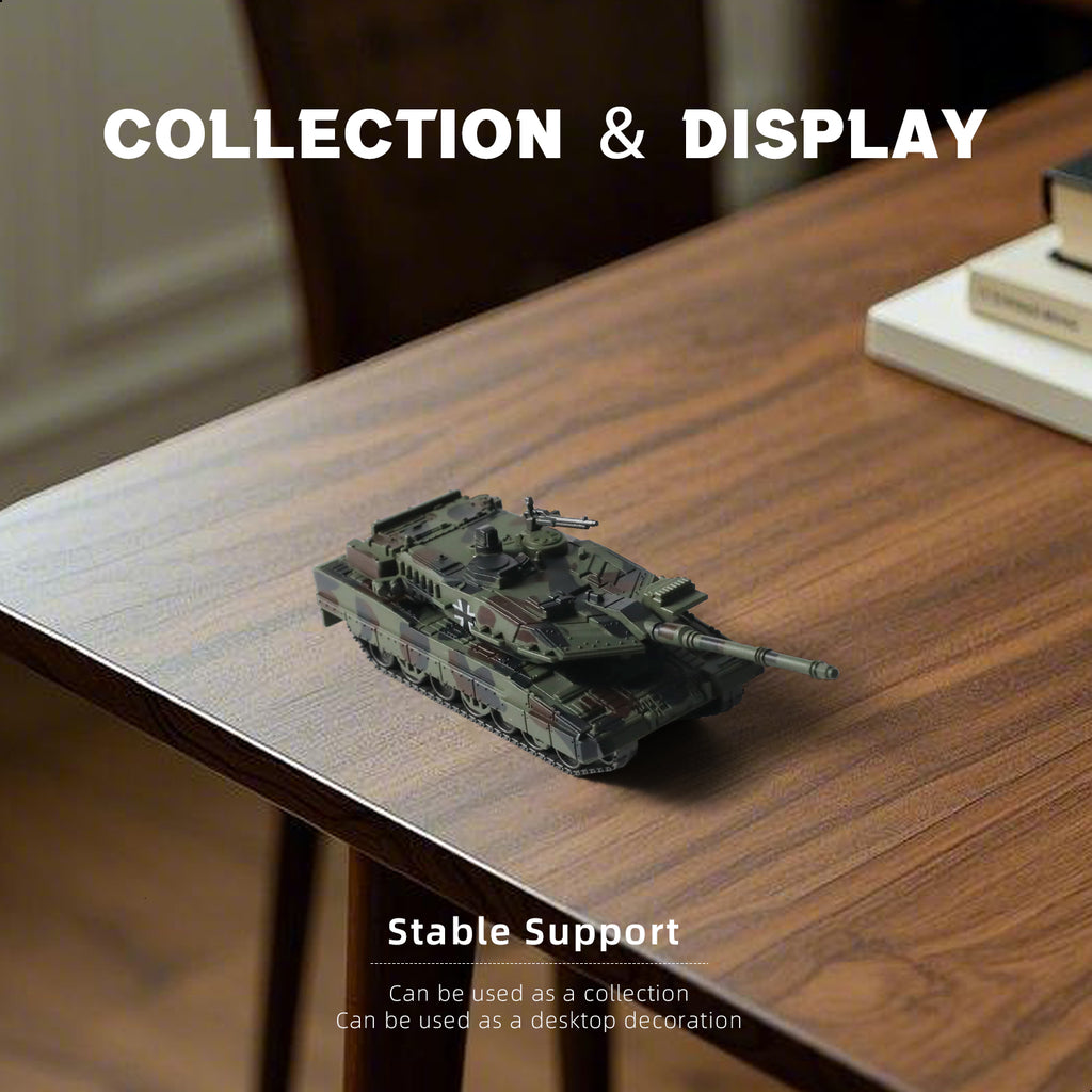 1/72 Leopard 2A7 Main Battle Tank Quick Build Model Kit, Snap-Together German Army Armored Vehicle (14 Pieces)