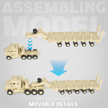 Load image into Gallery viewer, 1/72 M1070 Military Truck Quick Build Model Kit (Yellow), Snap-Together Heavy Equipment Transporter Armored Vehicle