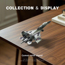 Load image into Gallery viewer, 1/100 SU-35 Flanker-E Fighter Jet Quick Build Model Kit, Snap-Fit Russian Military Aircraft with Display Stand (25 Pieces)