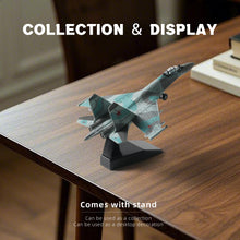Load image into Gallery viewer, 1/100 SU-35S Flanker-E Fighter Jet Quick Build Model Kit, Snap-Together Military Aircraft with Display Stand (25 Pieces)