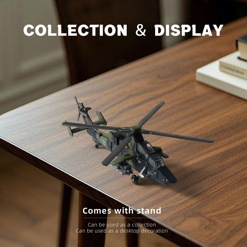 1/72 EC-665 Tiger Attack Helicopter Quick Build Model Kit, Snap-Together Military Aircraft with Display Stand (24 Pieces)