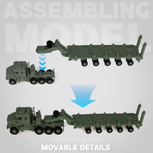 Load image into Gallery viewer, 1/72 M1070 Military Truck Quick Build Model Kit (Green), Snap-Together Heavy Equipment Transporter Armored Vehicle