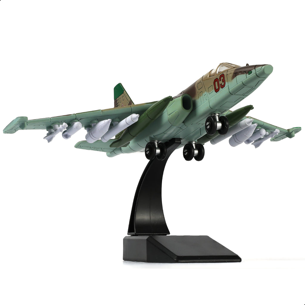 1/72 SU-25 Frogfoot Attack Jet Quick Build Model Kit, Snap-Together Russian Military Aircraft with Display Stand