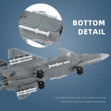 Load image into Gallery viewer, 1/100 J-20 Mighty Dragon Fighter Jet Quick Build Model Kit, Snap-Together Stealth Aircraft with Display Stand (26 Pieces)