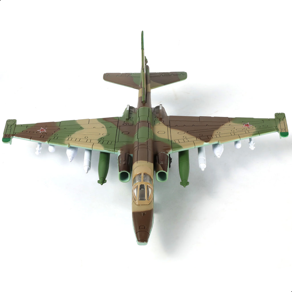 1/72 SU-25 Frogfoot Attack Jet Quick Build Model Kit, Snap-Together Russian Military Aircraft with Display Stand