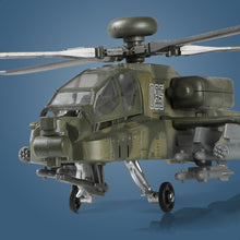 Load image into Gallery viewer, 1/72 AH-64 Apache Attack Helicopter Quick Build Model Kit, Snap-Together Military Aircraft with Display Stand (25 Pieces)